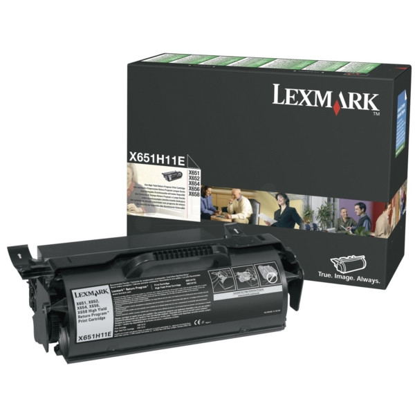 Original Lexmark X651H11E Toner black return program 25.000 Seiten