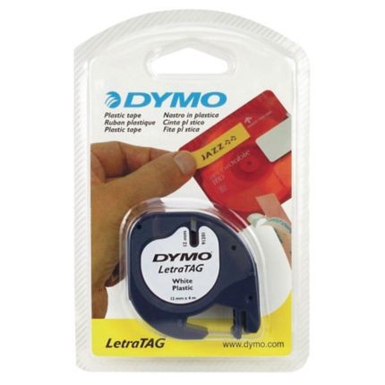 Original Dymo 91201 / S0721610 DirectLabel-Etiketten Polyester weiss 12mm x 4m