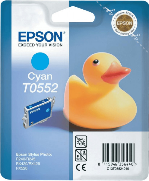 Original Epson C13T05524010 / T0552 Tinte cyan 8 ml 290 Seiten