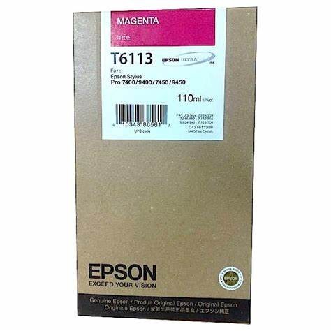 Original Epson C13T611300 / T6113 Tinte magenta 110 ml