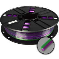 3D-Filament Seiden-PLA Magic grün+lila mit Perlglanz 1.75mm 500g Spule