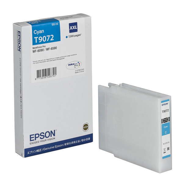 Original Epson C13T907240 / T9072XXL Tinte cyan 69 ml 7.000 Seiten