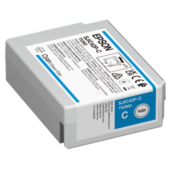 Original Epson C13T52M240 / SJIC-42-P-C Tinte cyan 50 ml