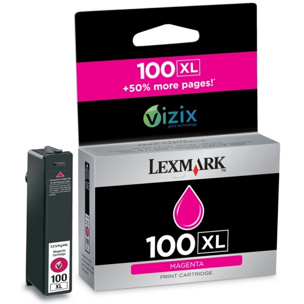 ABVERKAUF Original Lexmark 14N1070E / 100XL Tinte magenta High-Capacity return program 600 Seiten