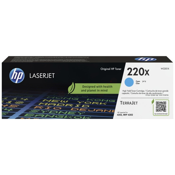 Original HP W2201X / 220X Toner cyan High-Capacity 5.500 Seiten