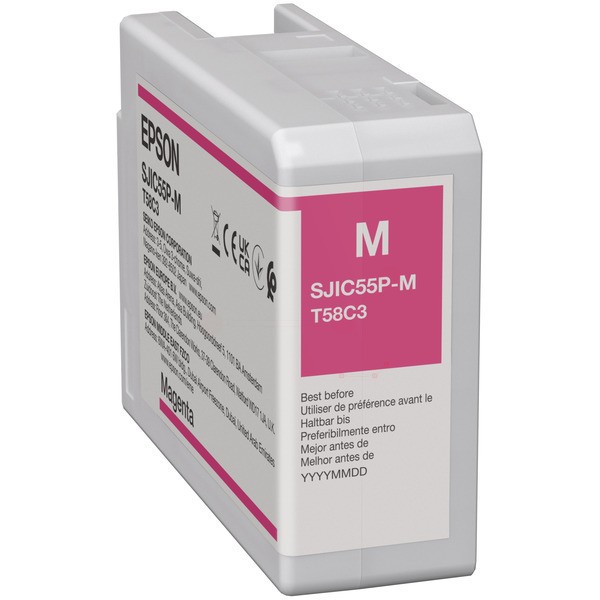 NEUOriginal Epson C13T58C340 / SJI-C-55-M Tinte magenta 80 ml