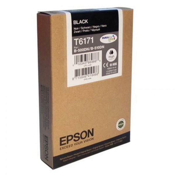Original Epson C13T617100 / T6171 Tinte black High-Capacity 100 ml 4.000 Seiten