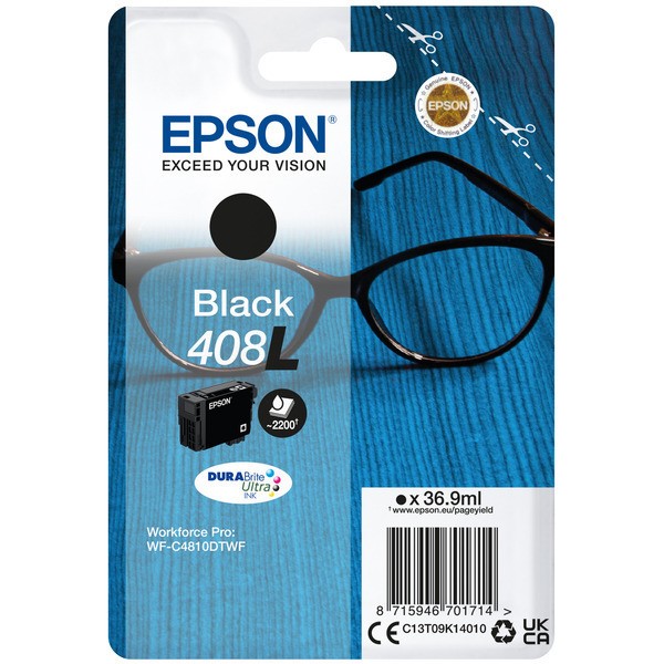 Original Epson C13T09K14010 / 408L Tinte black High-Capacity 36,9 ml 2.200 Seiten