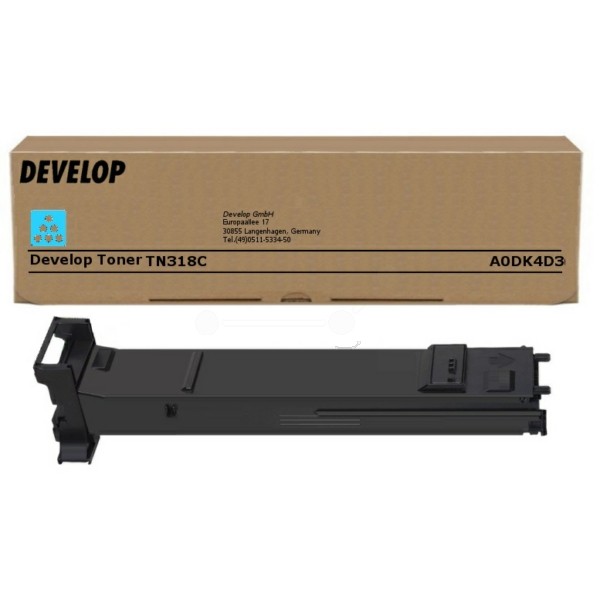 Original Develop A0DK4D3 / TN-318 C Toner cyan 8.000 Seiten