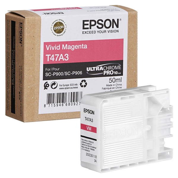 Original Epson C13T47A30N / C13T47A300 / T47A3 Tinte magenta 50 ml