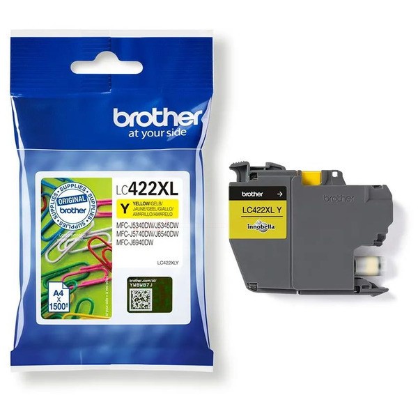 Original Brother LC-422XLY Tinte yellow High-Capacity 1.500 Seiten