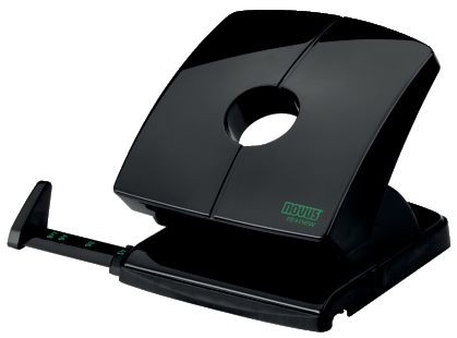 Locher NOVUS B 230 re+new Tischlocher. Werkstoff: Metall / Kunststoff aus nachhaltigem Rezyklat (62%). Lochung: 80 mm. Ausführung: 2 Stanzsegmente. Anschlagschiene vorhanden, Kunststoff. max. Einstell-Format: DIN A4. 4-fach Lochung möglich. Vollmetallgerä