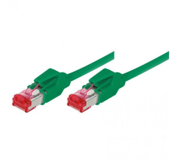 Patchkabel GRÜN Cat.6A SFTP, PiMF, Hirose, 10Gigabit 2m