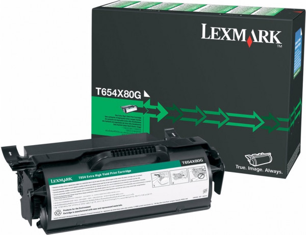 Original Lexmark T654X80G Toner black remanufactured 36.000 Seiten