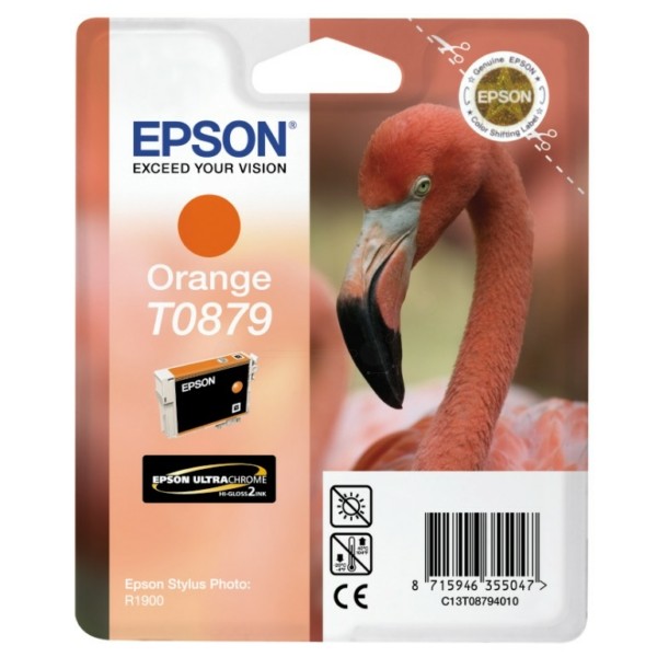 Original Epson C13T08794010 / T0879 Tintenpatrone orange 11,4 ml 1.215 Seiten