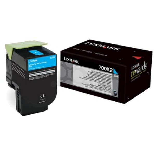 Original Lexmark 70C0X20 / 700X2 Toner-Kit cyan 4.000 Seiten