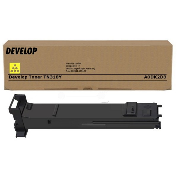 Original Develop A0DK2D3 / TN-318 Y Toner gelb 8.000 Seiten