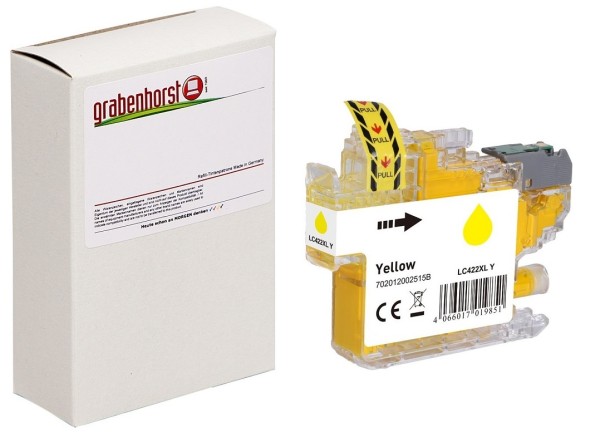 Alternativ Brother LC-422XLY Tinte yellow 19 ml 1.500 Seiten