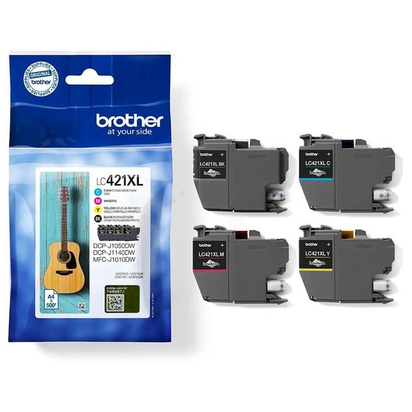 Original Brother LC-421XLVAL Tinte MultiPack Bk,C,M,Y 500 Seiten