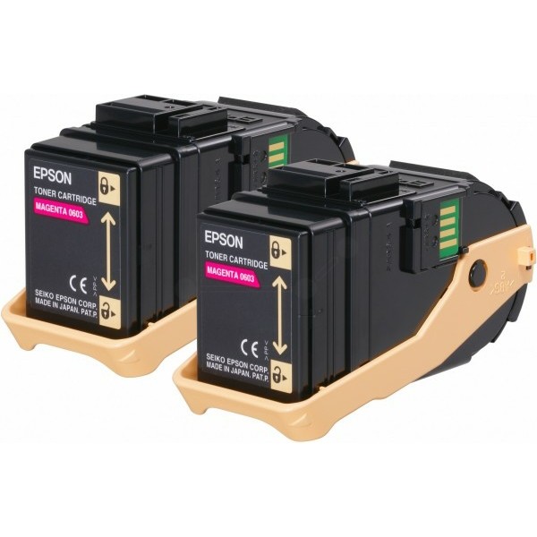 Original Epson C13S050607 / 0603 Tonerkartusche magenta 7.500 Seiten