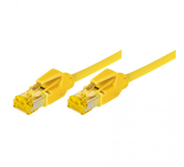 Patchkabel GELB Cat.6A SFTP, PiMF, Hirose, 10Gigabit 5m