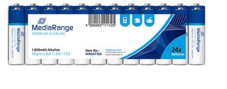 Batterie AA / Mignon, Alkaline, 1,5V, 24-er Pack