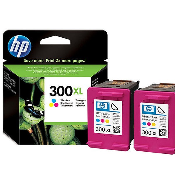 Original HP D8J44AE / 300XL Tinte color Doppelpack 12 ml 440 Seiten