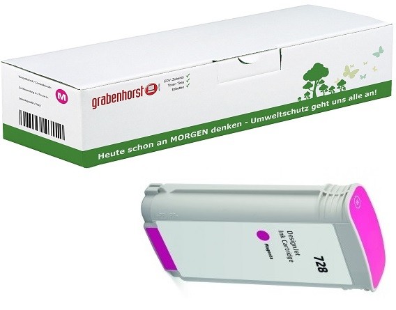 Alternativ HP F9J66A / 728 Tinte magenta 130 ml