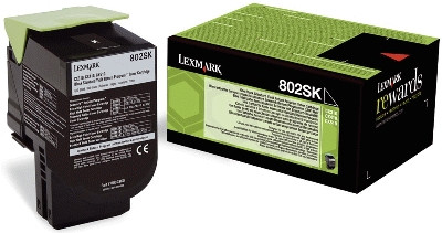 Original Lexmark 80C2SK0 / 802SK Toner black return program 2.500 Seiten
