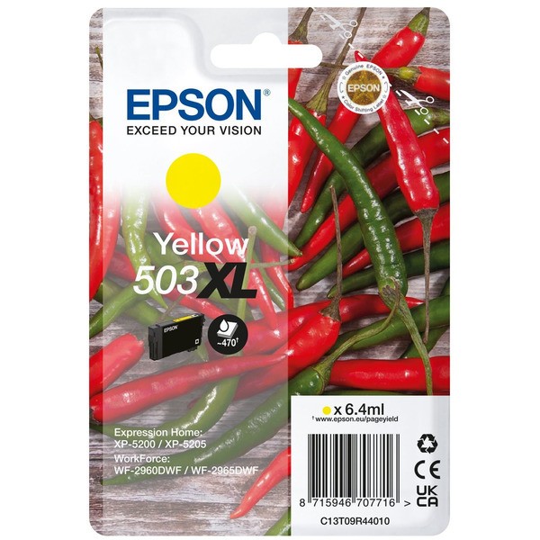 Original Epson C13T09R44010 / 503XL Tinte yellow High-Capacity 6,4 ml 470 Seiten