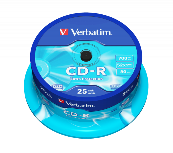 Original Verbatim CD-R, 80 Minuten, 700 MB (25er-Spindel)