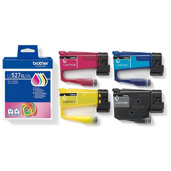 NEUOriginal Brother LC-527XLVAL Tinte MultiPack Bk,C,M,Y High-Capacity 3500pg + 3x2000 pg