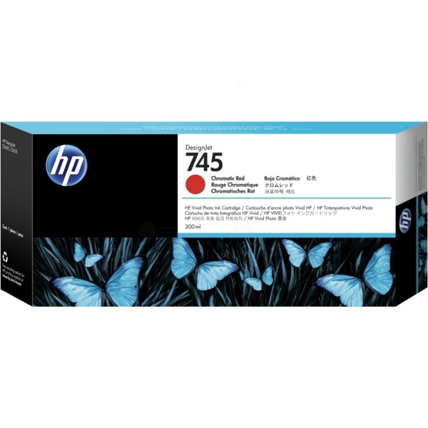 Original HP F9K06A / 745 Tintenpatrone rot chromatic 300 ml