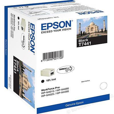 Original Epson C13T74414010 / T7441 Tinte black 181,1 ml 10.000 Seiten