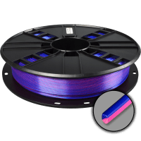3D-Filament Seiden-PLA Magic blau+rosa mit Perlglanz 1.75mm 500g Spule