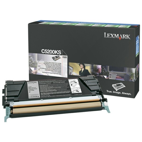 Original Lexmark C5200KS Toner-Kit schwarz return program 1.500 Seiten