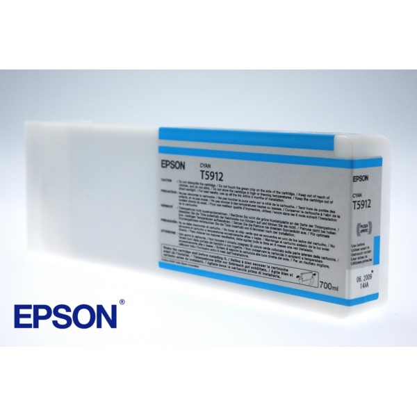 Original Epson C13T591200 / T5912 Tintenpatrone cyan 700 ml