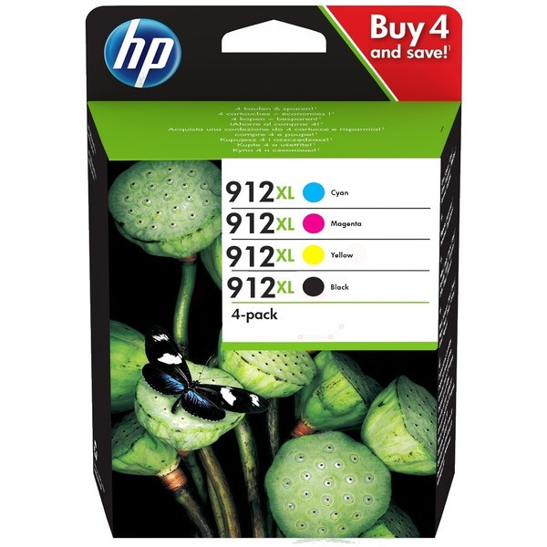 Original HP 3YP34AE / 912XL Tintenpatrone MultiPack Bk,C,M,Y 825 Seiten