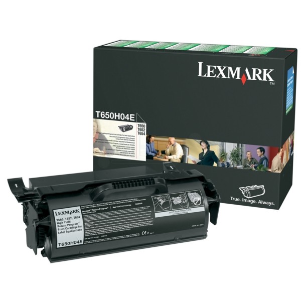 Original Lexmark T650H04E Tonerkartusche schwarz return program für Etiketten 25.000 Seiten