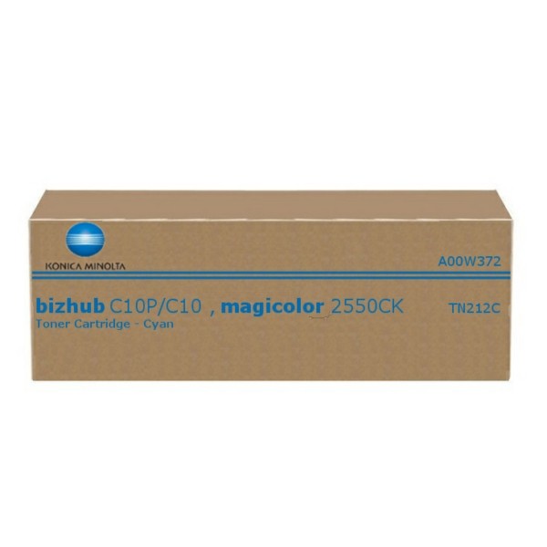 Original Konica Minolta A00W372 / TN-212 C Toner cyan 4.500 Seiten