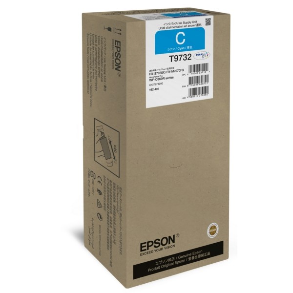 Original Epson C13T973200 / T9732 Tintenpatrone cyan 192,4 ml 22.000 Seiten