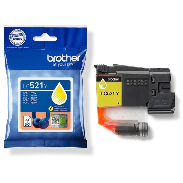 NEUOriginal Brother LC-521Y Tinte yellow 500 Seiten