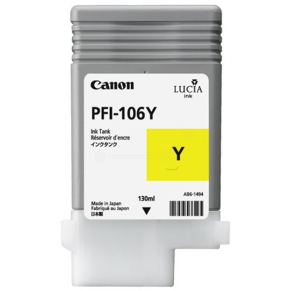 Original Canon 6624B001 / PFI-106 Y Tintenpatrone gelb 130 ml