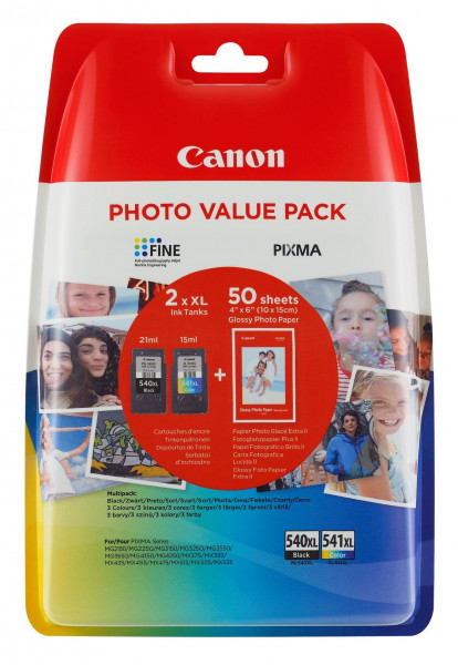 Original Canon 5222B013 / PG-540XL/CL-541XL Tinte Multipack (Inhalt: bk,cl)