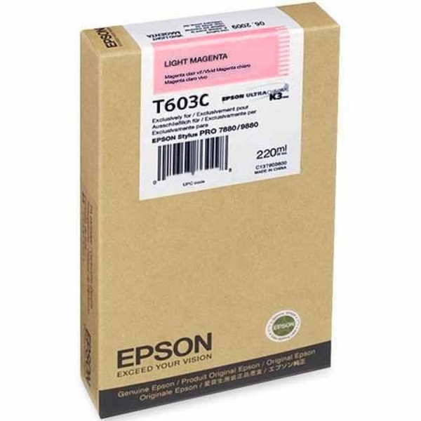 Original Epson C13T603C00 / T603 Tinte photo magenta 220 ml