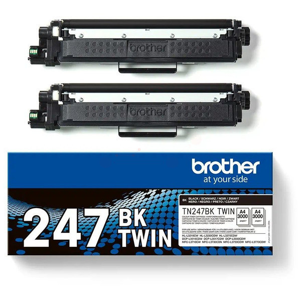 Original Brother TN-247BKTWIN Toner black Doppelpack 3.000 Seiten