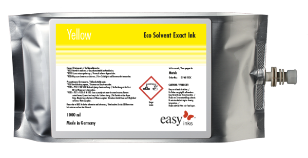 Eco Solvent Exact Tinte, 1 Liter Beutel für original Mutoh Adapter Set, inkl. Smart Card