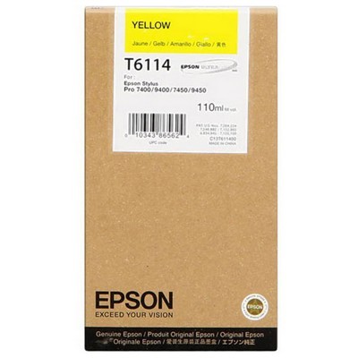 Original Epson C13T611400 / T6114 Tinte yellow 110 ml