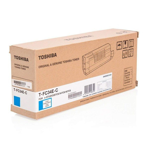 Original Toshiba 6A000001524 / T-FC34EC Toner cyan 11.500 Seiten