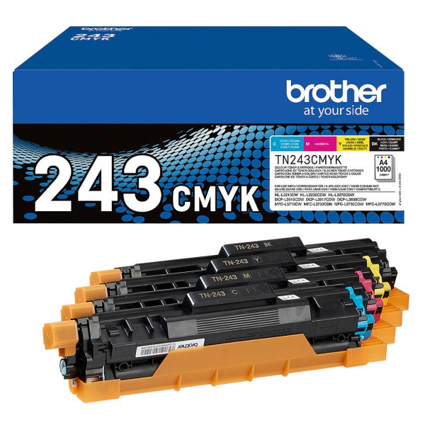 Original Brother TN-243CMYK Toner MultiPack (Inhalt: bk,c,m,y)